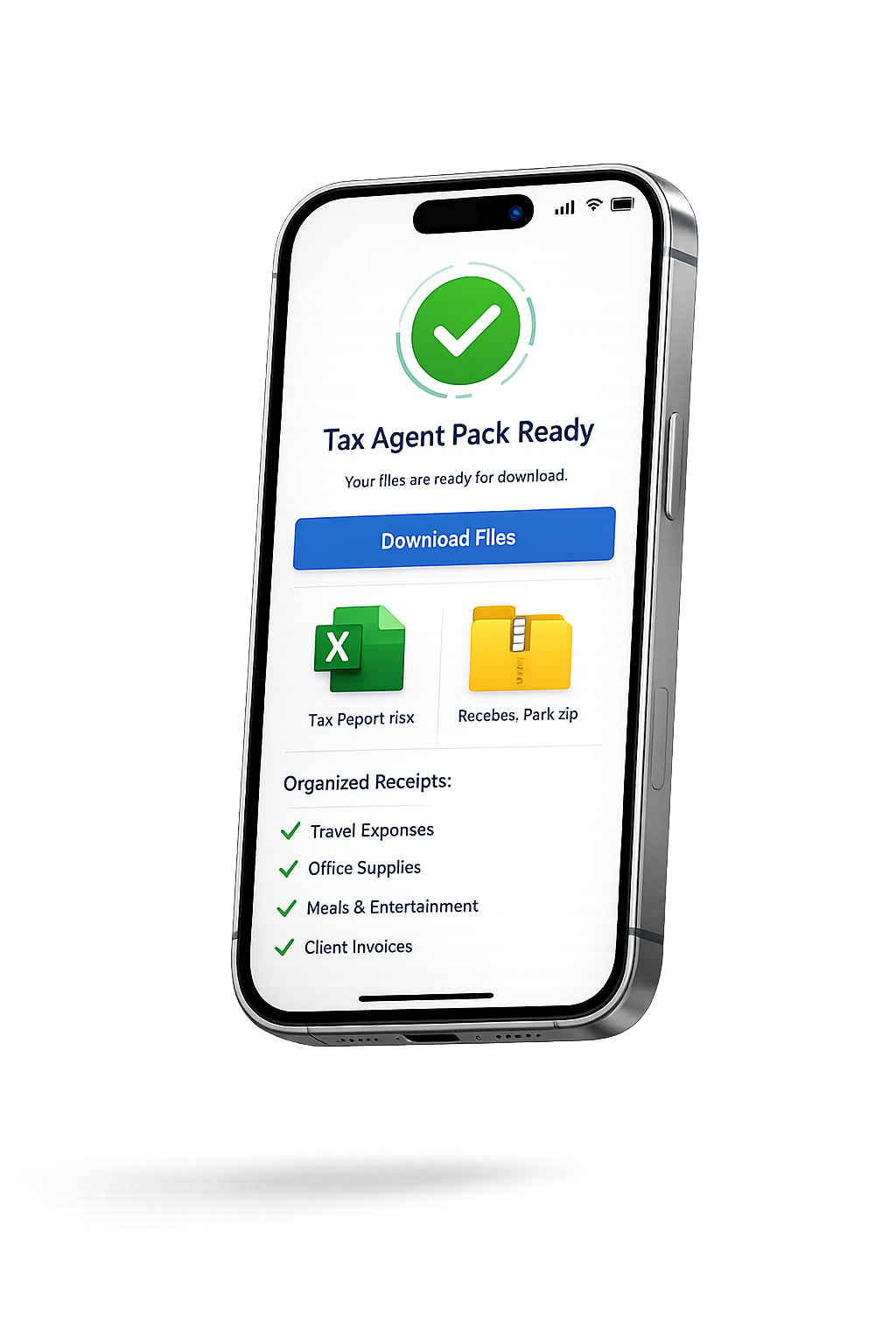 Berkira export flow showing tax pack preparation